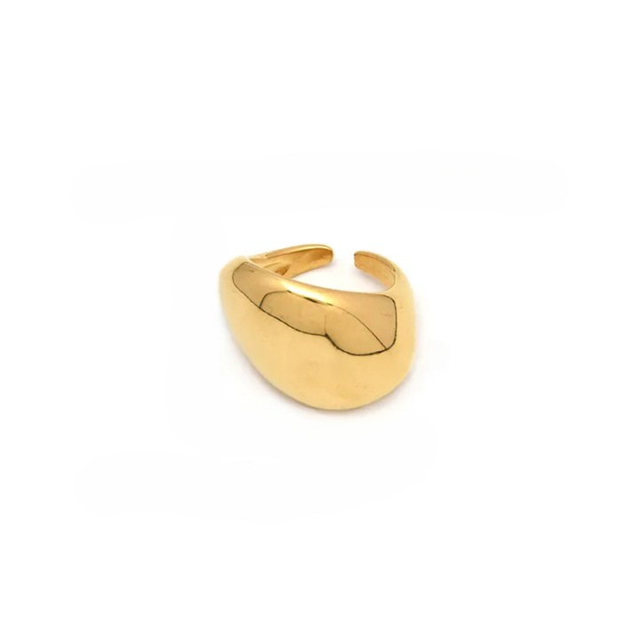 Ather ring

The Aether Ring is a bold statement piece crafted with a solid, substantial design and finished in luxurious 18k gold plating. Its impressive size and rich gold tone offer a timeless making it an ideal accessory for those seeking both durability and refined style. Perfect for elevating any outfit, this ring combines expert craftsmanship with classic sophistication.