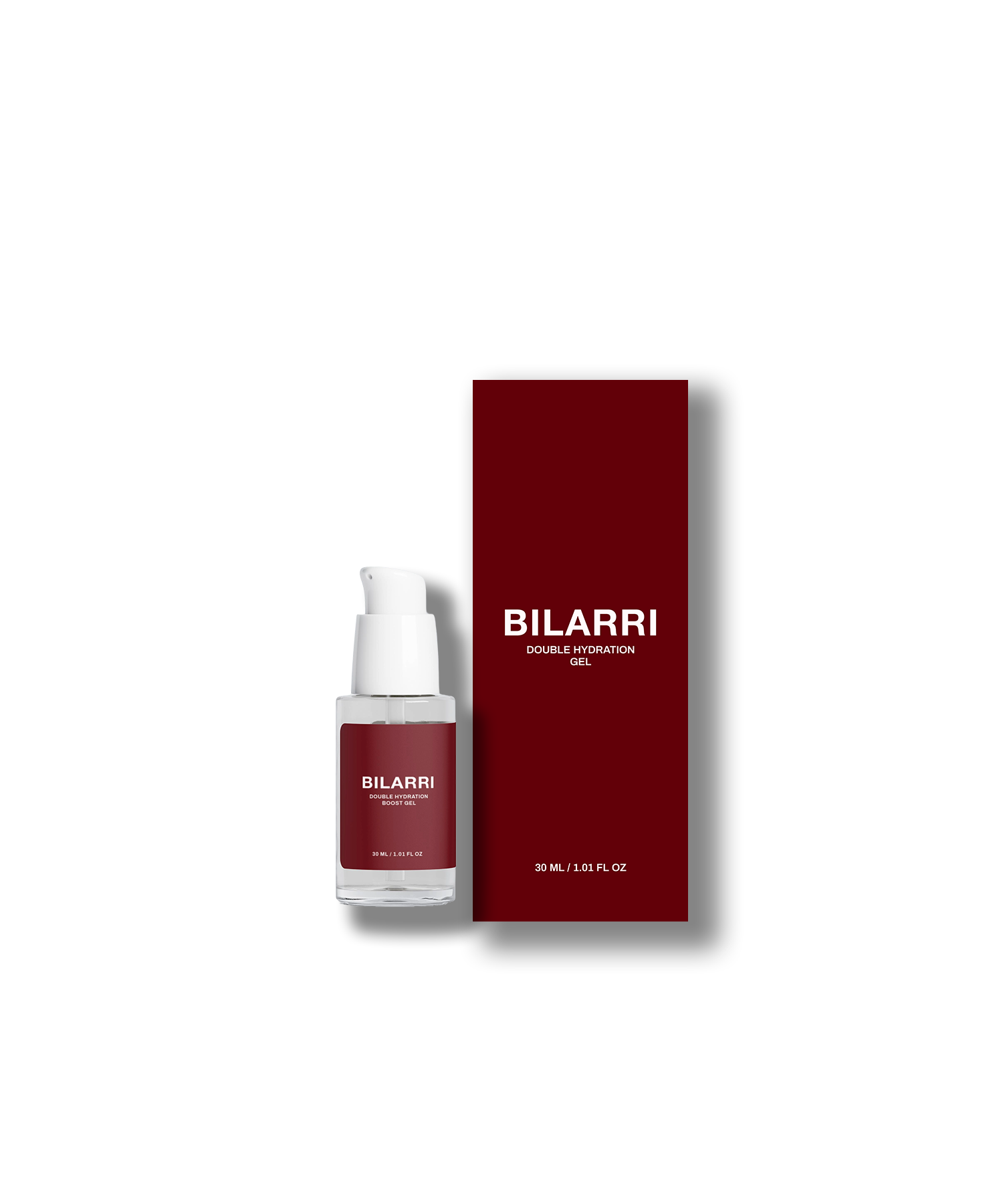 Bilarri skincare serum bottle and packaging on a white background