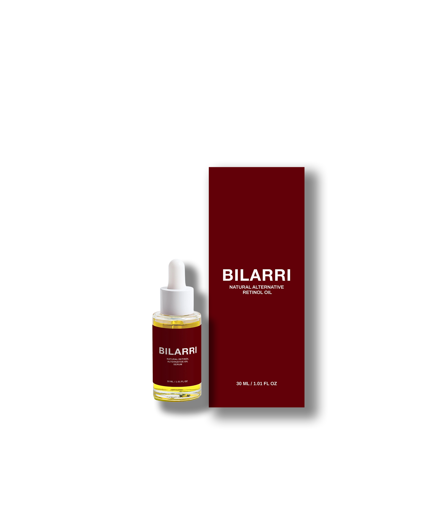 Bilarri bottle and packaging on a white background