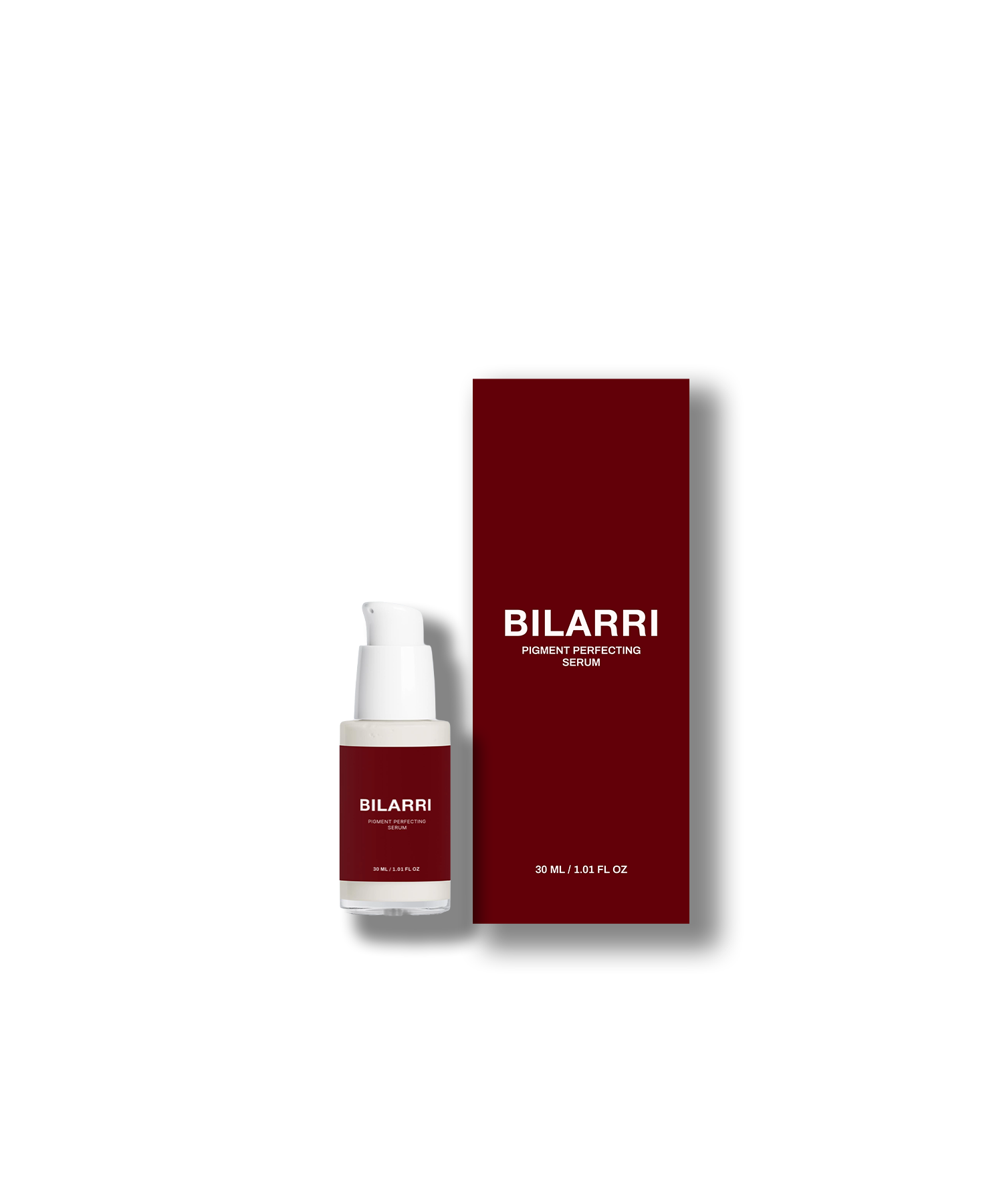 BILARRI skincare serum bottle and packaging on a white background