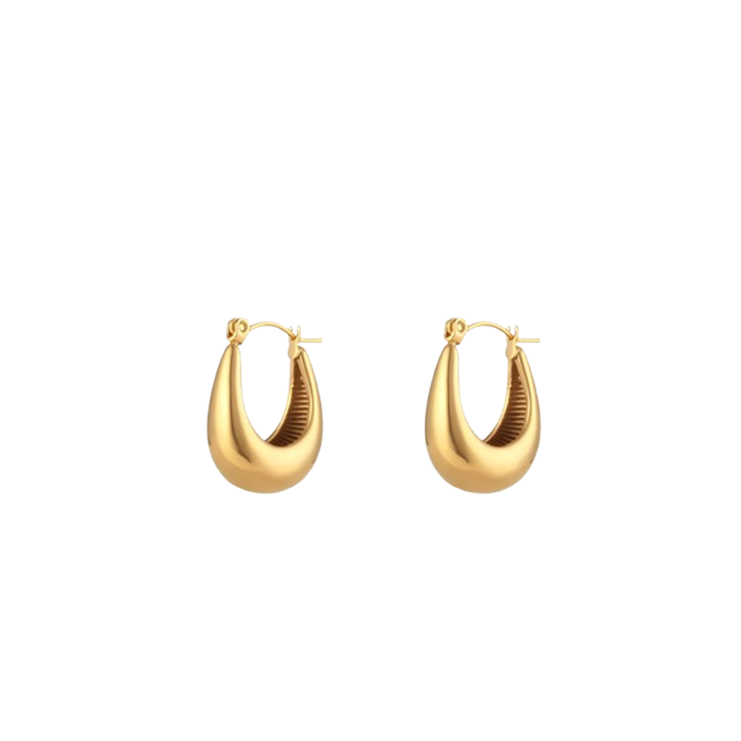 Gold hoop earrings on a white background. 1.	18k gold plated jewelry
	2.	gold plated stainless steel jewelry
	3.	tarnish free gold jewelry
	4.	waterproof gold jewelry
	5.	affordable gold jewelry
	6.	non-tarnish gold jewelry
	7.	hypoallergenic gold jewelry
	8.	durable gold plated jewelry
	9.	everyday gold jewelry
	10.	buy 18k gold plated jewelry online
	11.	luxury gold plated jewelry on a budget
	12.	vegan-friendly gold jewelry
	13.	minimalist gold plated earrings
	14.	statement gold rings for women
	15.	eco