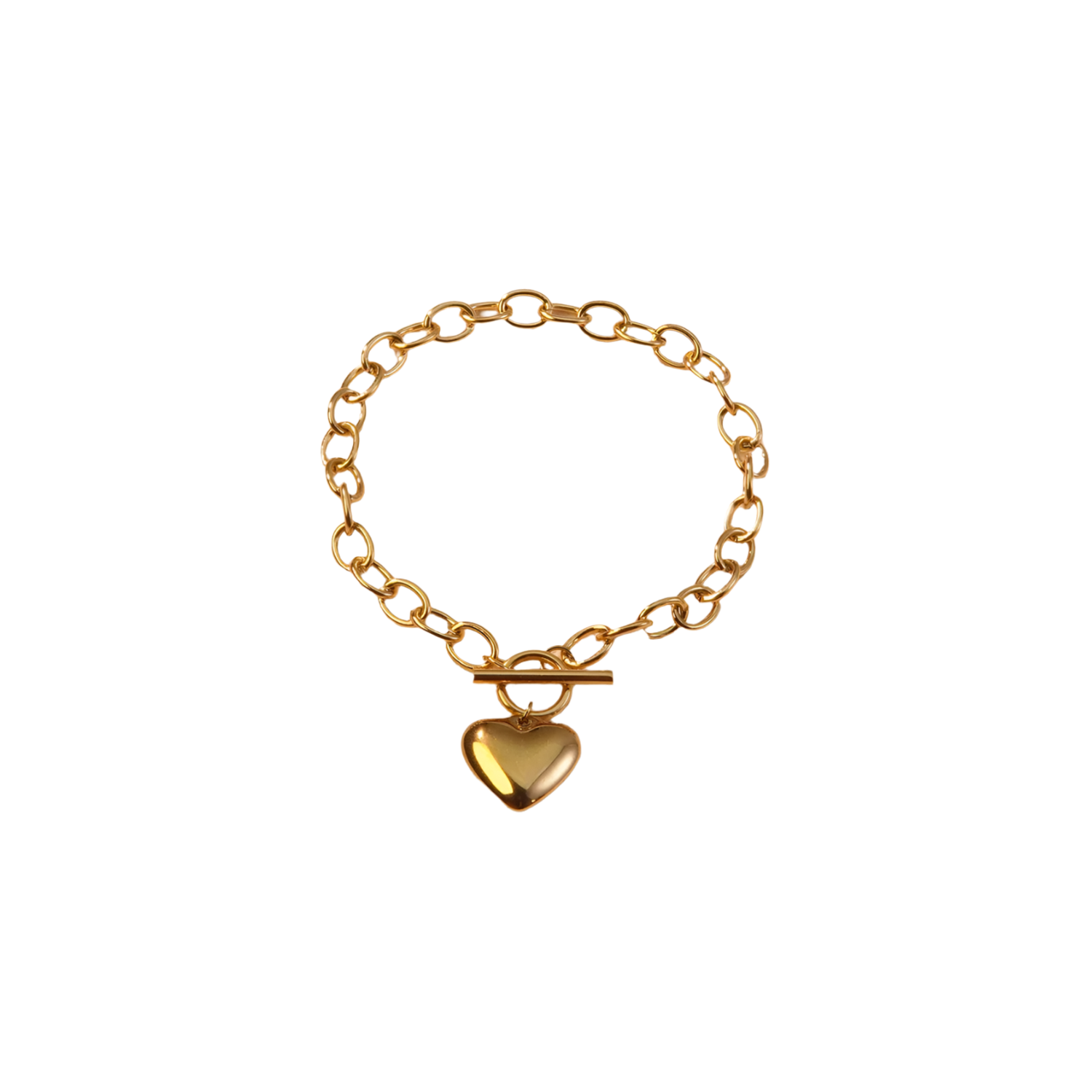 Gold bracelet with a heart-shaped charm on a white background. 1.	18k gold plated jewelry
	2.	gold plated stainless steel jewelry
	3.	tarnish free gold jewelry
	4.	waterproof gold jewelry
	5.	affordable gold jewelry
	6.	non-tarnish gold jewelry
	7.	hypoallergenic gold jewelry
	8.	durable gold plated jewelry
	9.	everyday gold jewelry
	10.	buy 18k gold plated jewelry online
	11.	luxury gold plated jewelry on a budget
	12.	vegan-friendly gold jewelry
	13.	minimalist gold plated earrings
	14.	statement gold rin
