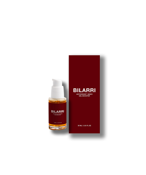 BILARRI skincare serum bottle and packaging on a white background