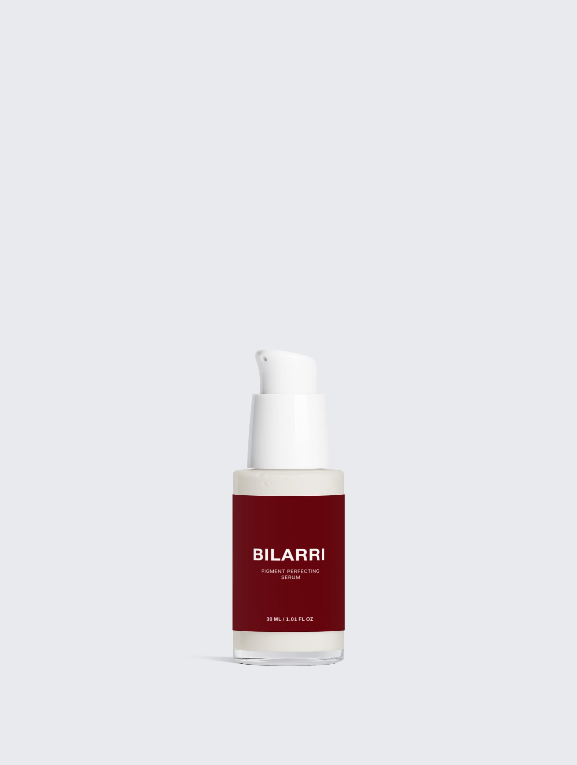 BILARRI skincare bottle on a light gray background